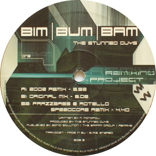 The Stunned Guys : Bim Bum Bam - Remixing Project 1 (12")