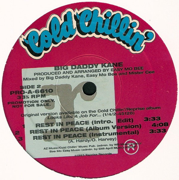 Big Daddy Kane : Looks Like A Job For... / Rest In Peace (12", Promo)