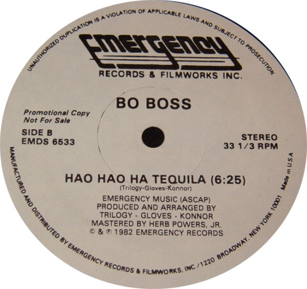 Bo Boss : Tequila (12", Promo)