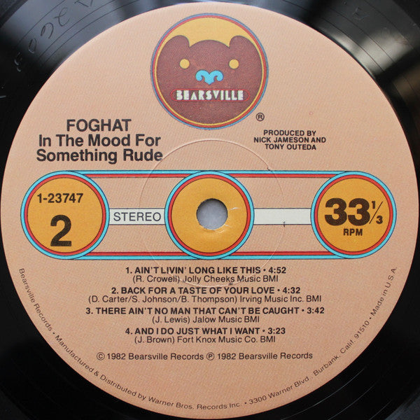 Foghat : In The Mood For Something Rude (LP, Album, Al)