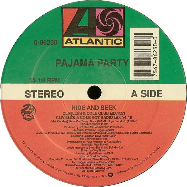Pajama Party : Hide And Seek (12")
