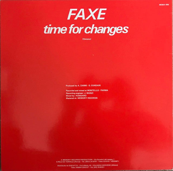 Faxe : Time For Changes (12")