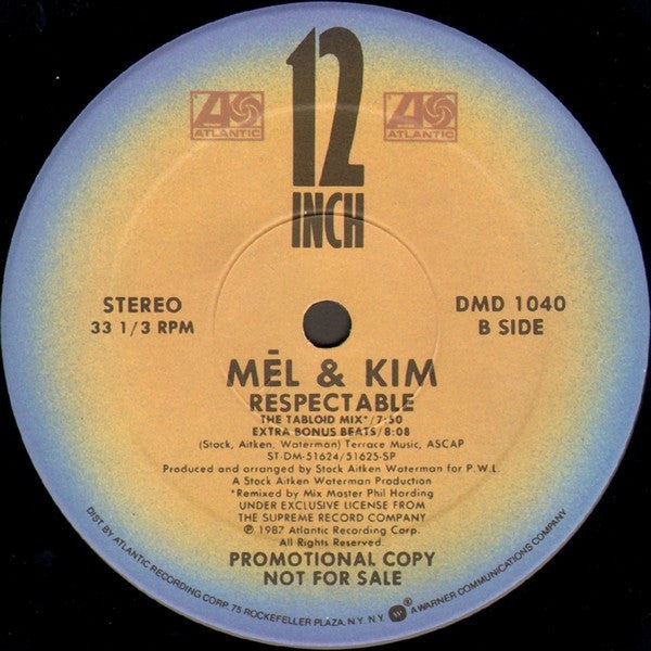 Mel & Kim : Respectable (12", Promo)