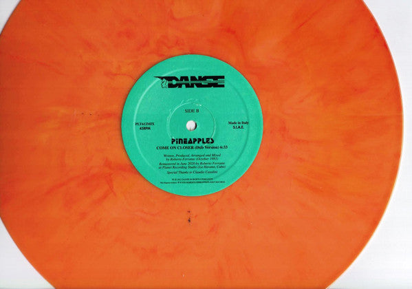 Pineapples Featuring Douglas Roop : Come On Closer (12", Ltd, Num, Ora)