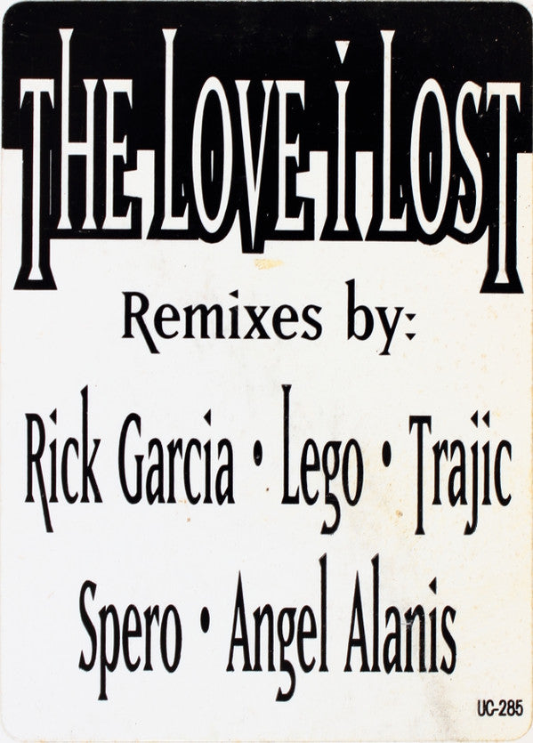 Mark Imperial : The Love I Lost (Remixes) (2x12")