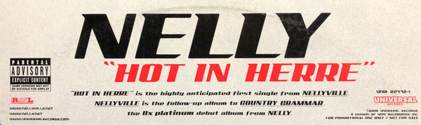 Nelly : Hot In Herre (12", Promo)