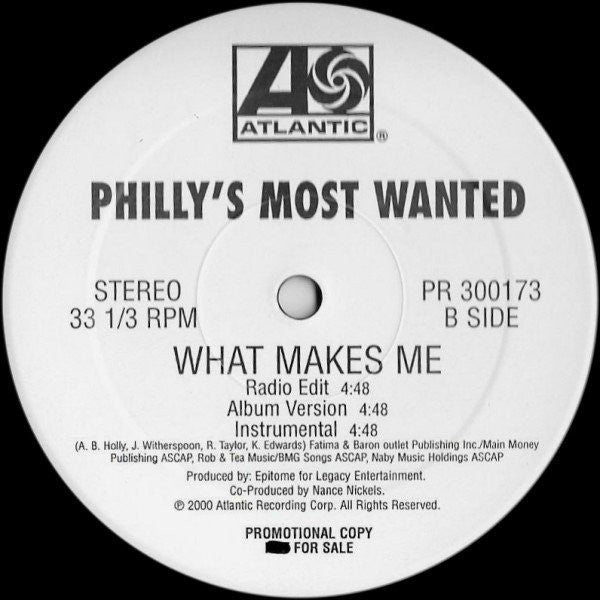 Philly's Most Wanted : Y'All Can't Never Hurt Us / What Makes Me (12", Promo)