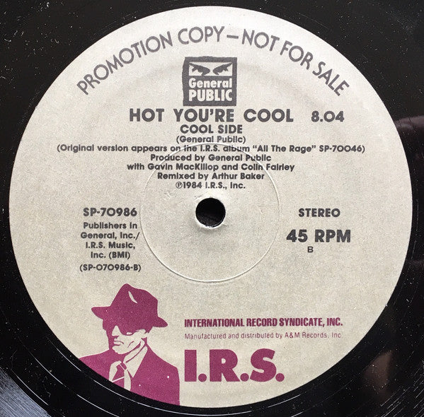 General Public : Hot You're Cool (12", Promo)