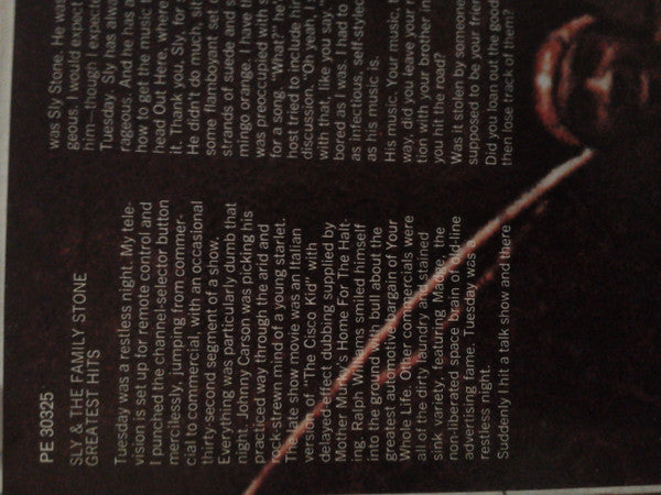 Sly & The Family Stone : Greatest Hits (LP, Comp, RE, Car)