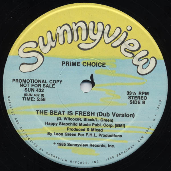 Prime Choice : The Beat Is Fresh (12", Promo)