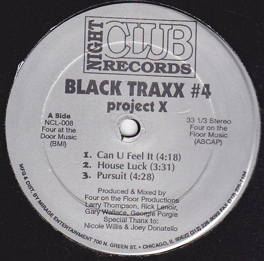 Black Traxx : Black Traxx #4 Project X (12")