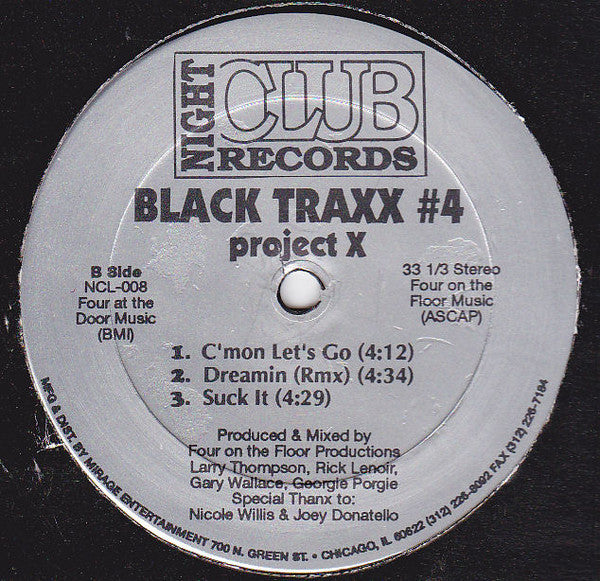 Black Traxx : Black Traxx #4 Project X (12")