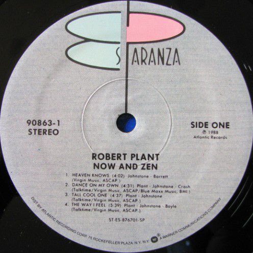 Robert Plant : Now And Zen (LP, Album, SRC)