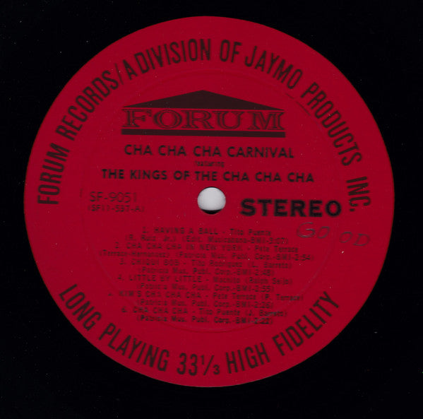 Tito Puente, Tito Rodriguez, Caney*, Machito, Pete Terrace, Neil Lewis (3), Joe Lustig : Cha Cha Cha Carnival Featuring The Kings Of The Cha Cha (LP, Comp, RP, Hig)