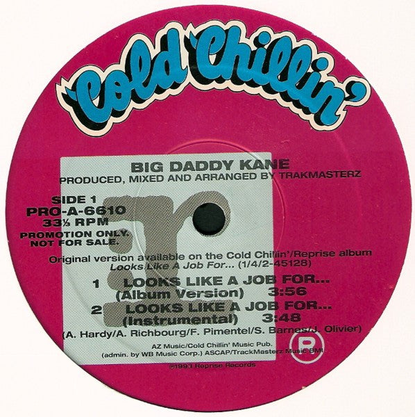 Big Daddy Kane : Looks Like A Job For... / Rest In Peace (12", Promo)