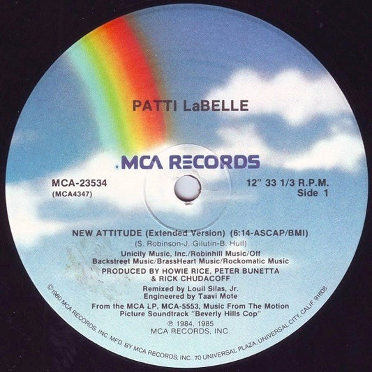 Patti LaBelle / Harold Faltermeyer : New Attitude / Axel F (12", Pin)