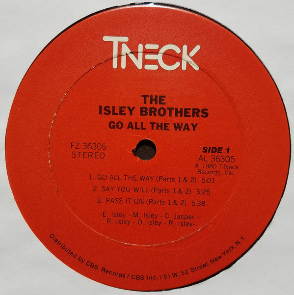 The Isley Brothers : Go All The Way (LP, Album, Gat)