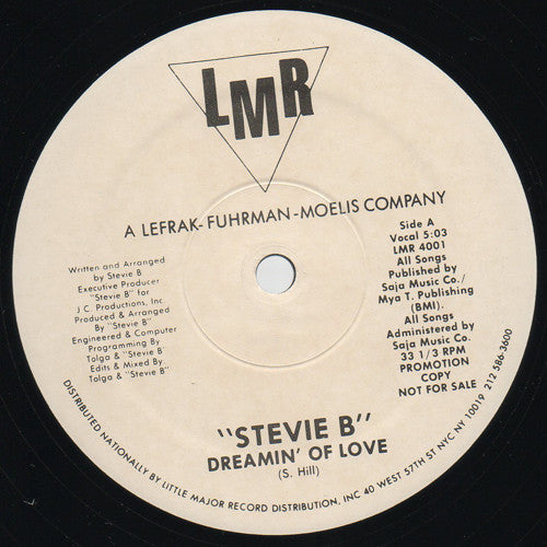 Stevie B : Dreamin' Of Love (12", Promo)
