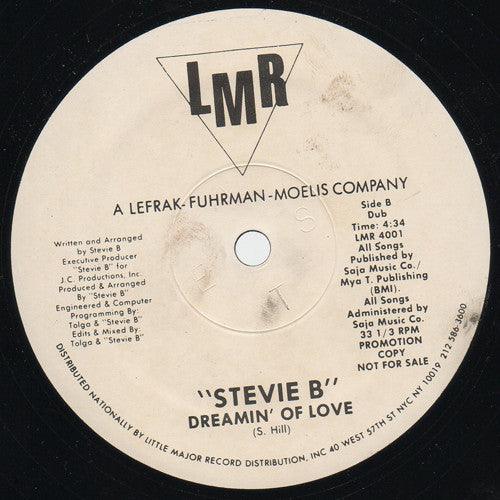 Stevie B : Dreamin' Of Love (12", Promo)