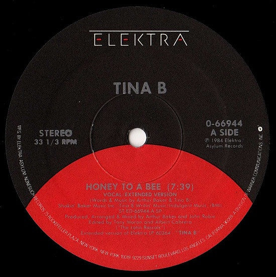 Tina B : Honey To A Bee (12")