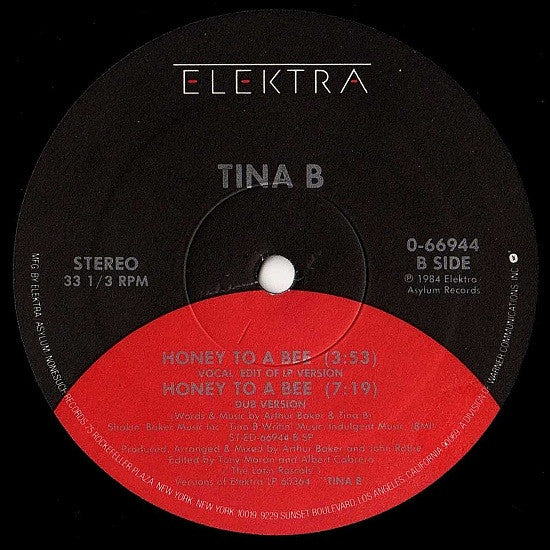 Tina B : Honey To A Bee (12")