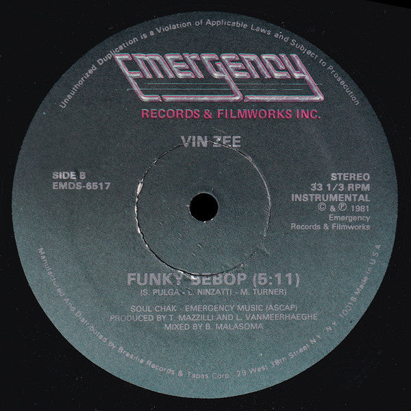 Vin Zee : Funky Bebop (12")