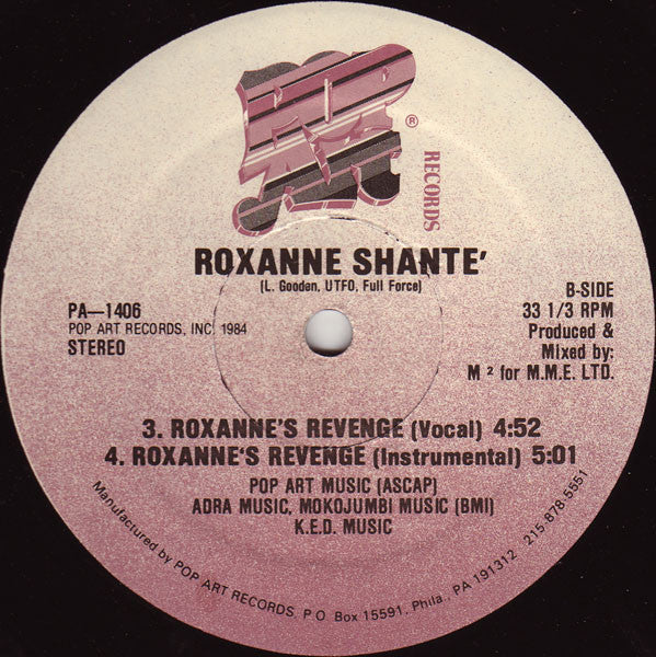 Roxanne Shanté : Roxanne's Revenge (12")