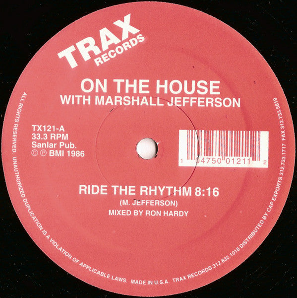 On The House With Marshall Jefferson : Ride The Rhythm (12", RE)