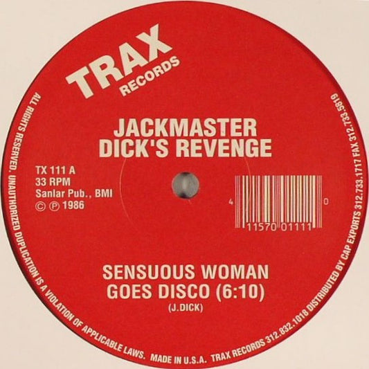 Jackmaster Dick : Sensuous Woman Goes Disco (12", RE)