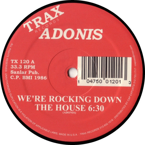 Adonis : We're Rocking Down The House (12", RE)