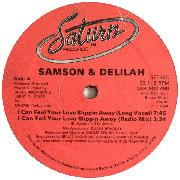 Samson & Delilah : I Can Feel Your Love Slippin Away (12")