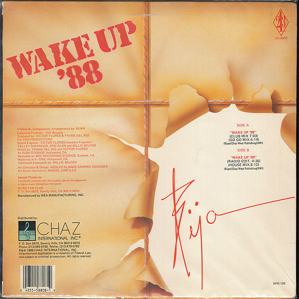 Bijan : Wake Up '88 (12")