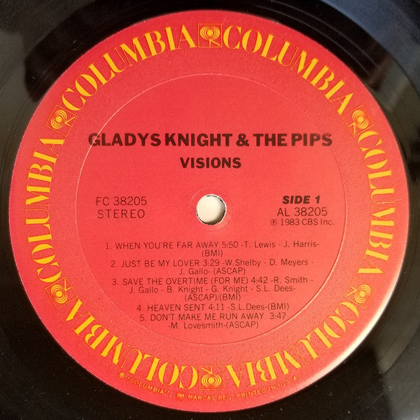 Gladys Knight And The Pips : Visions (LP, Album, Pit)