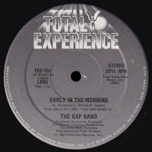 The Gap Band : Early In The Morning (12")