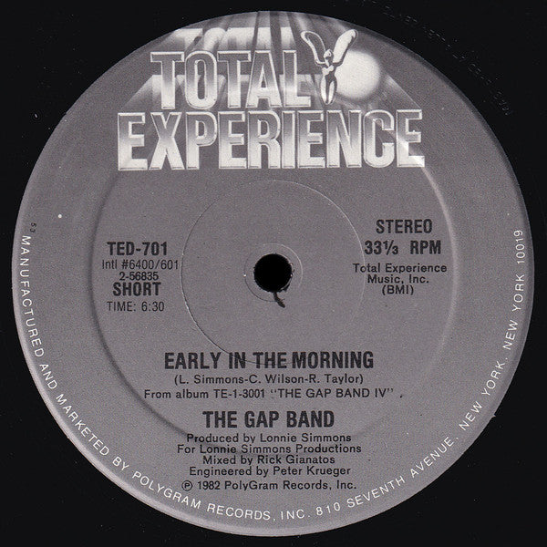 The Gap Band : Early In The Morning (12")