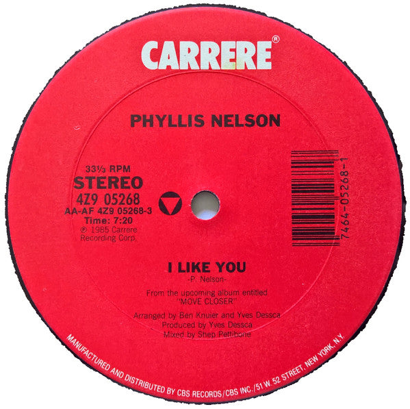 Phyllis Nelson : I Like You (12")