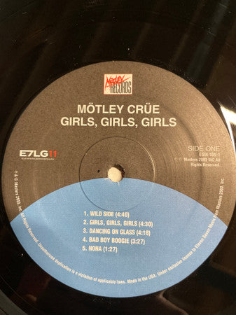 Mötley Crüe : Girls, Girls, Girls (LP, Album, RE, RM)