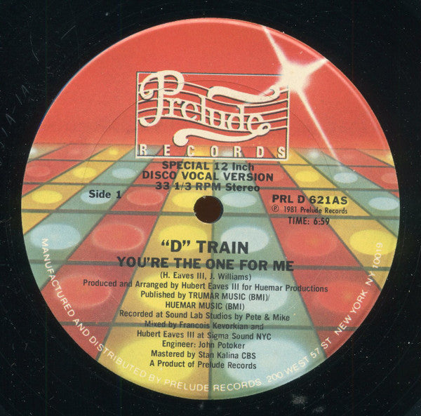 D-Train : You're The One For Me (12", S/Edition)