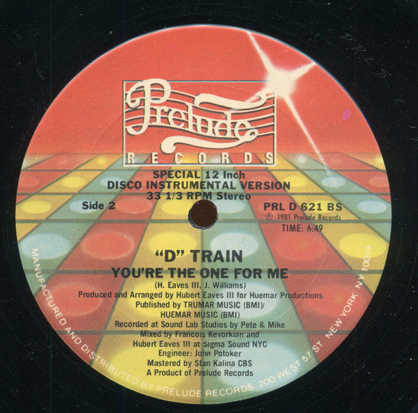 D-Train : You're The One For Me (12", S/Edition)