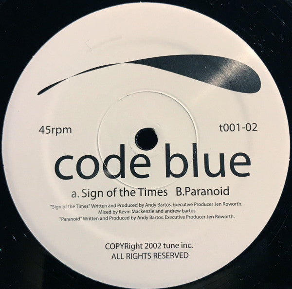 Code Blue (7) : Sign Of The Times / Paranoid (12", Single)