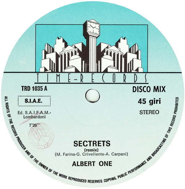 Albert One : Secrets (Remix) (12")