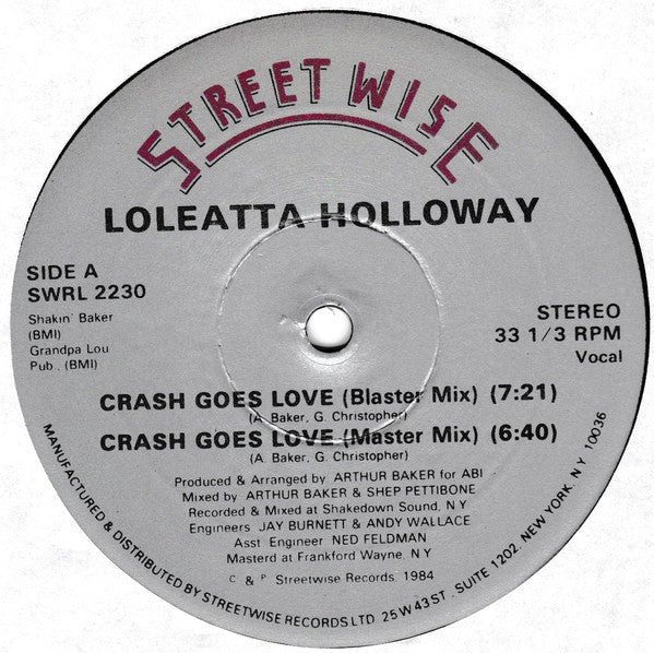 Loleatta Holloway : Crash Goes Love (12", Single)