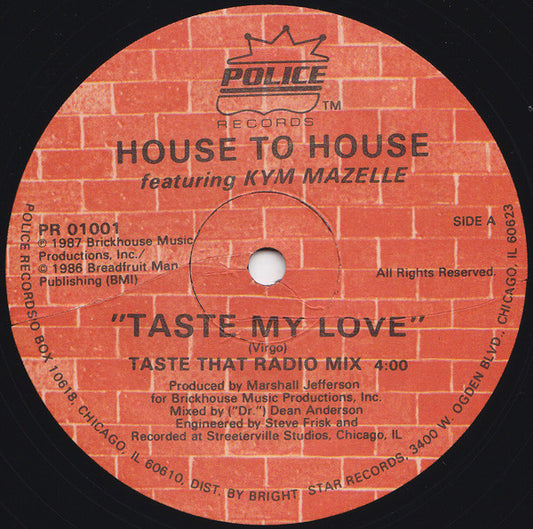 House To House Featuring Kym Mazelle : Taste My Love (12")