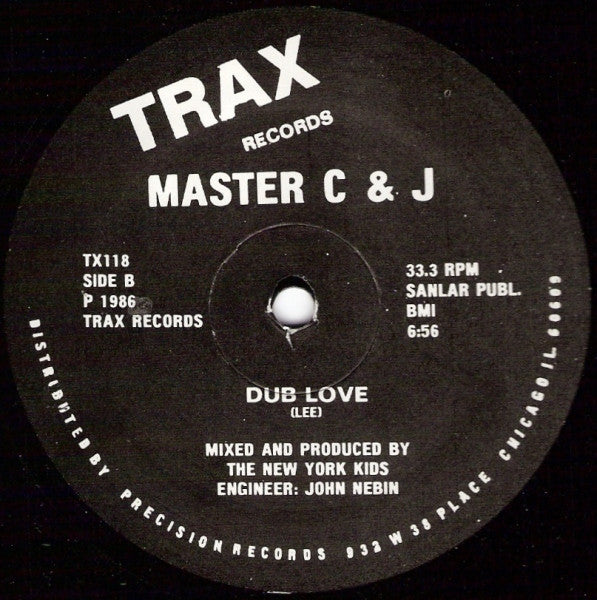 Master C & J : When You Hold Me (12", Bla)