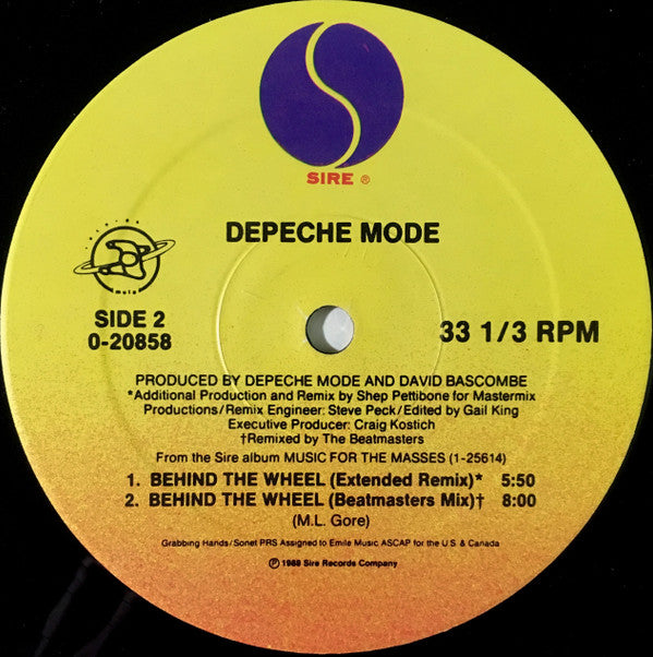 Depeche Mode : Behind The Wheel / Route 66 (Megamix) (12", Maxi, SRC)