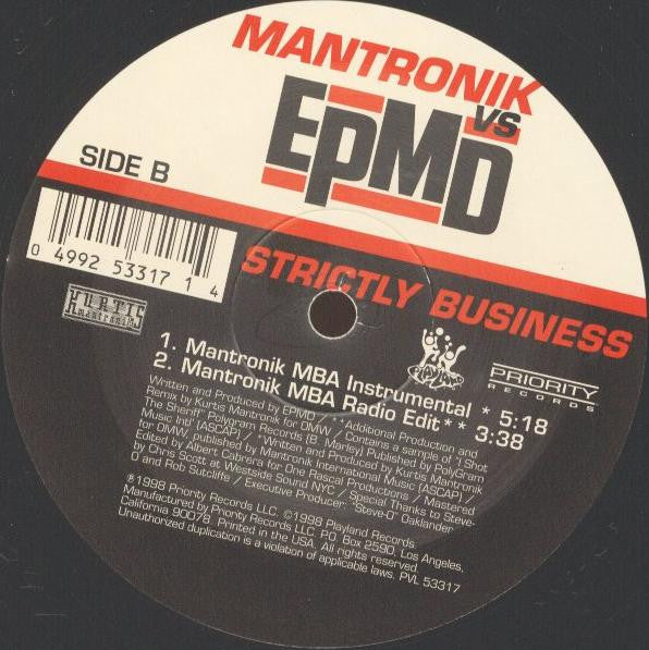 Kurtis Mantronik vs. EPMD : Strictly Business (12")