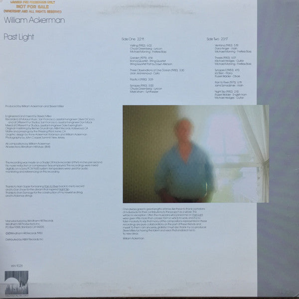 William Ackerman : Past Light (LP, Album, Pre)