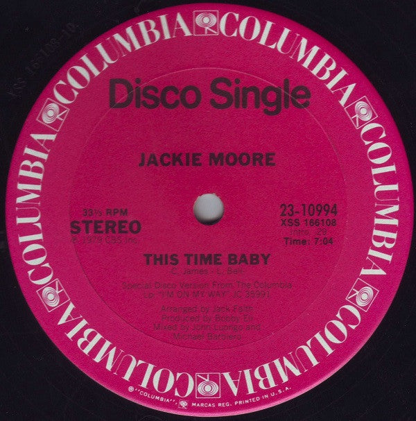 Jackie Moore : This Time Baby (12", Single, Ter)