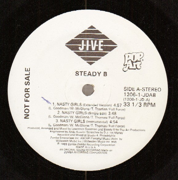 Steady B : Nasty Girls (12", Promo)