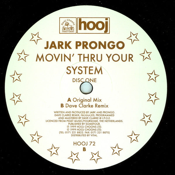 Jark Prongo : Movin' Thru Your System  (12", 1/2)